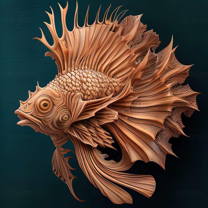3D модель Львиноголовая рыба (STL)